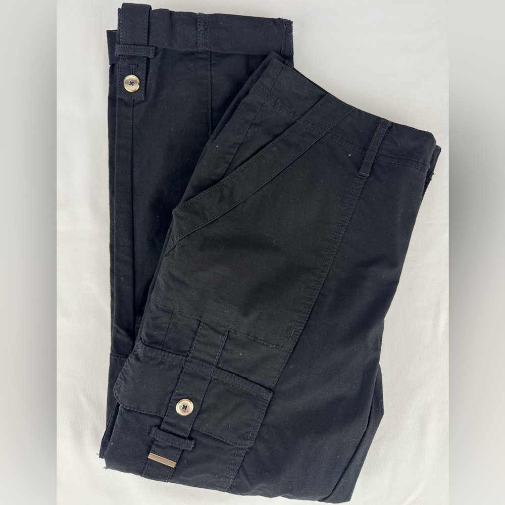 NWT White House Black Market Black Casual Cargo Crop - Picture 4 of 7